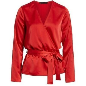 Gibson Faux Wrap Top NWT sz L